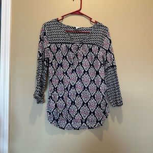 Crown & Ivy Printed Blouse Women’s small